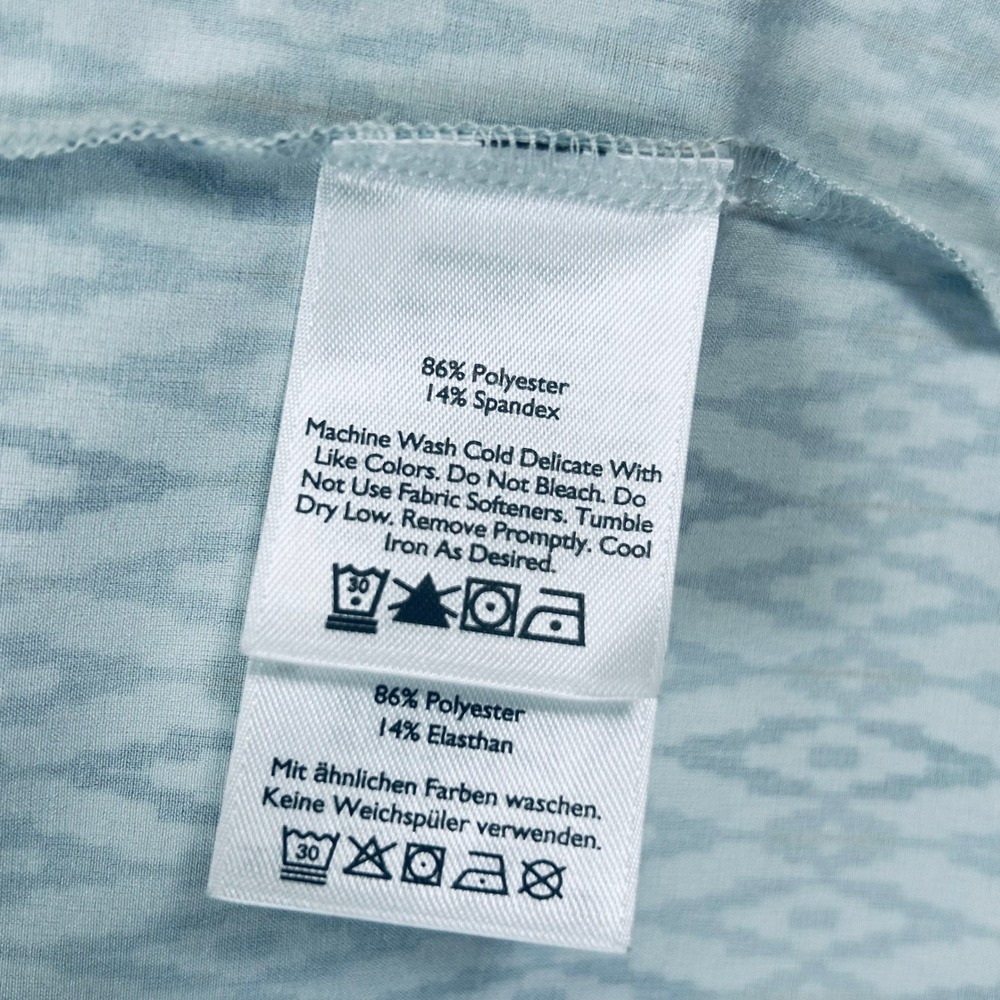Eddie Bauer Midi Shirt Dress S Teal Geometric Tribal Sleeveless Athletic Outdoor - Picture 8 of 11